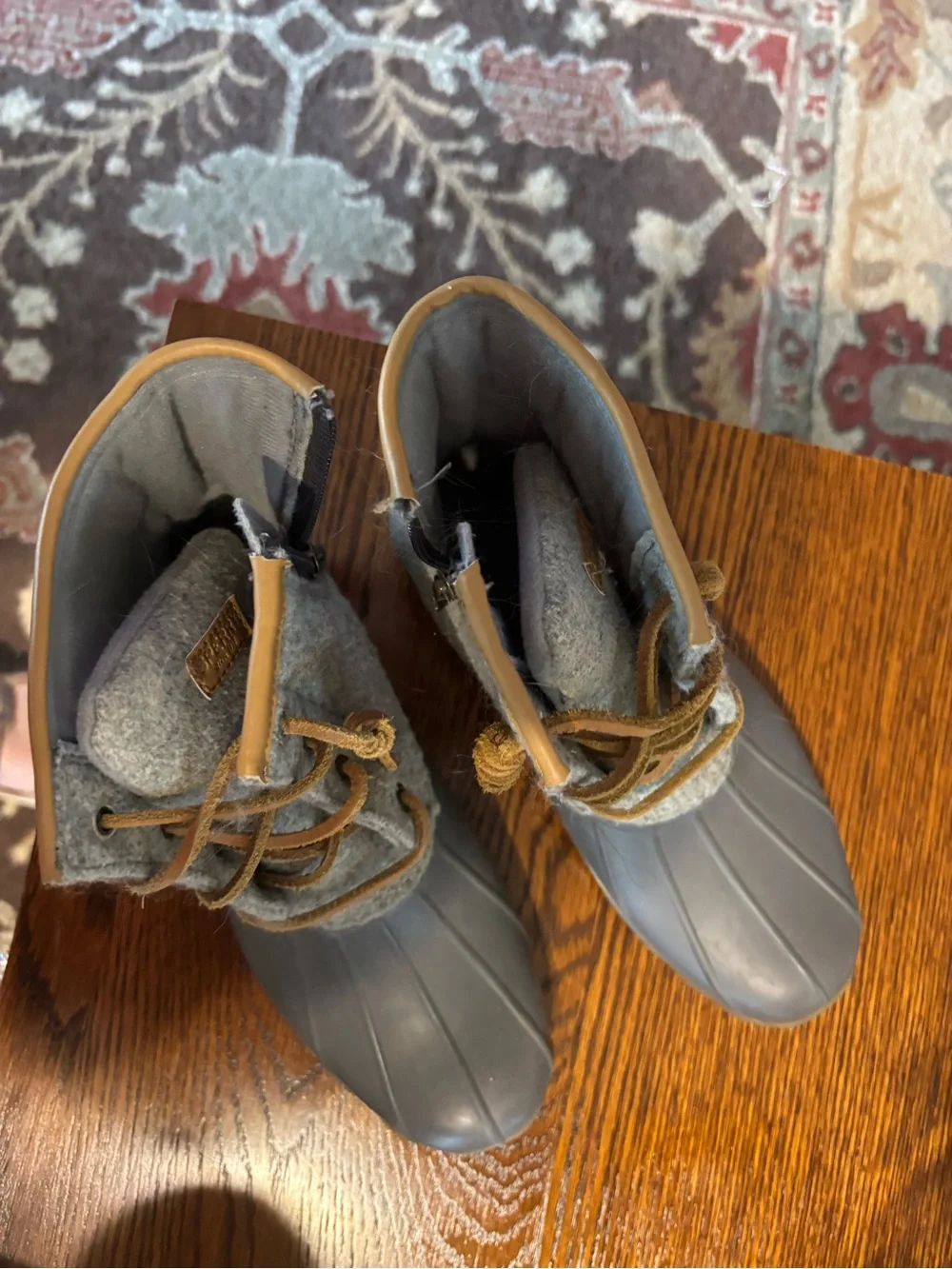 Sperry Gray & Tan Women's Waterproof Duck Boots